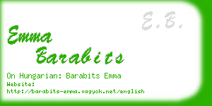 emma barabits business card